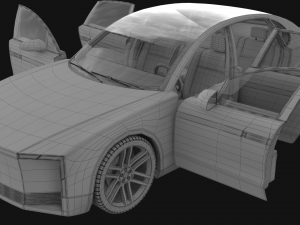 Electric Sedan Bestia Titanum 3D Model