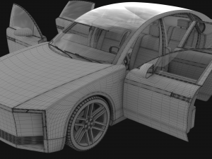 Electric Sedan Bestia Titanum 3D Model