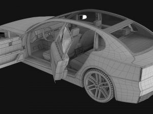 Electric Sedan Bestia Titanum 3D Model