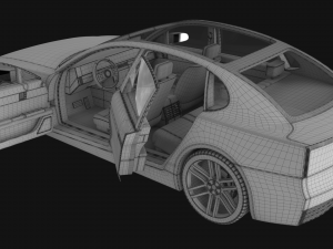 Electric Sedan Bestia Titanum 3D Model
