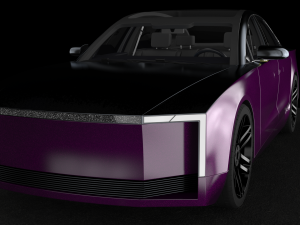 Generic Electric Sedan Bestia purple 3D-Modell
