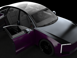 Generic Electric Sedan Bestia purple 3D-Modell