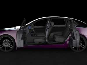 Generic Electric Sedan Bestia purple 3D-Modell