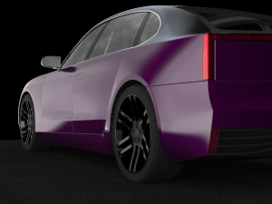 Generic Electric Sedan Bestia purple 3D-Modell