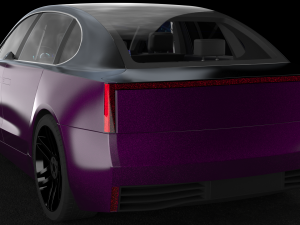 Generic Electric Sedan Bestia purple 3D-Modell