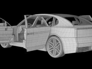 Generic Electric Sedan Bestia purple 3D-Modell