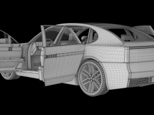 Generic Electric Sedan Bestia purple 3D-Modell