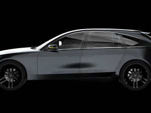 Electric Station Wagon black 3D मॉडल