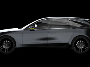 Electric Station Wagon black 3D Model