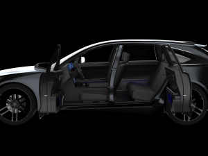 Electric Station Wagon black 3D मॉडल