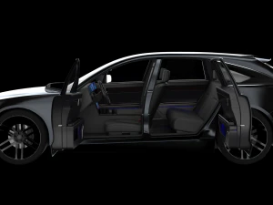 Electric Station Wagon black 3D Model