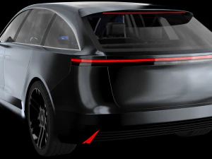 Electric Station Wagon black 3D Model