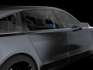 Electric Station Wagon black 3D Model