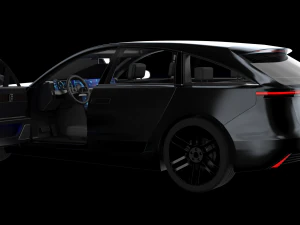 Electric Station Wagon black 3D Model