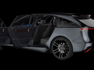 Electric Station Wagon black 3D मॉडल