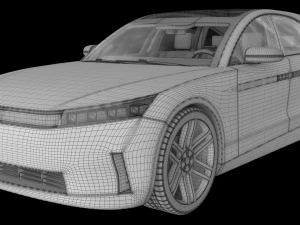 Electric Station Wagon black 3D Model
