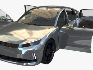 4-door Coupe 3D Model