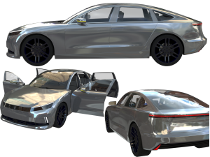 4-door Coupe 3D-Modell