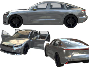 4-दरवाजा कूप 3D मॉडल