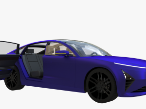 Electric car 2 3D Model