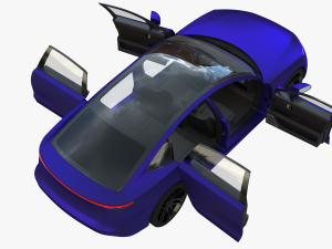 Electric car 2 3D Model