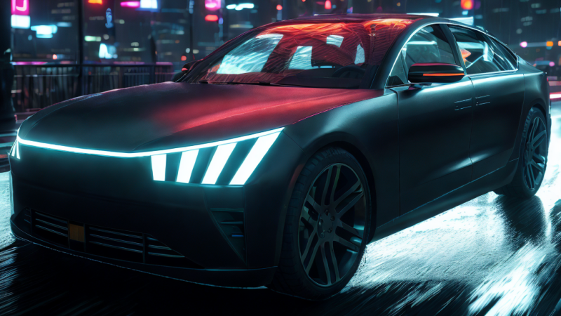 Electric car 4 3D Model .c4d .max .obj .3ds .fbx .stl .blend 