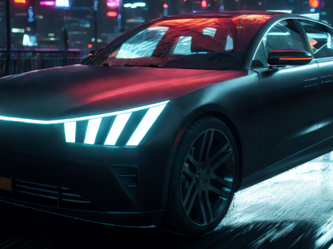 Electric car 4 3D-Modell