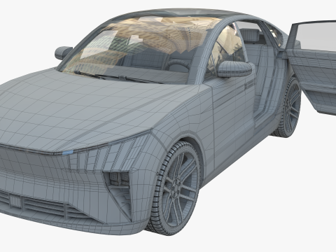 Electric Coupe SUV red 3D 모델