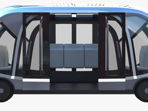 Autonomous City Shuttle Bus 3D 모델