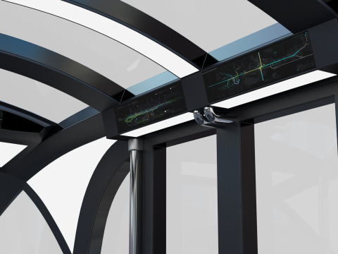 Autonomous City Shuttle Bus 3D 모델