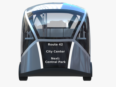Autonomous City Shuttle Bus 3D 모델
