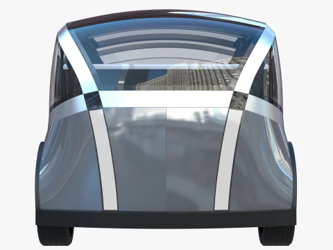 Self-Driving Taxi Shuttle 3D Model