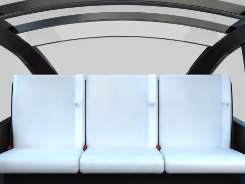 Self-Driving Taxi Shuttle 3D Model