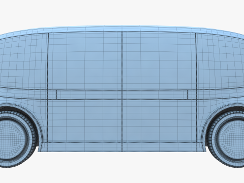 Self-Driving Taxi Shuttle 3D मॉडल