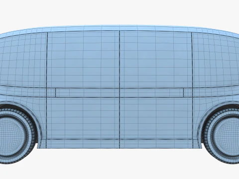 Self-Driving Taxi Shuttle 3D Model
