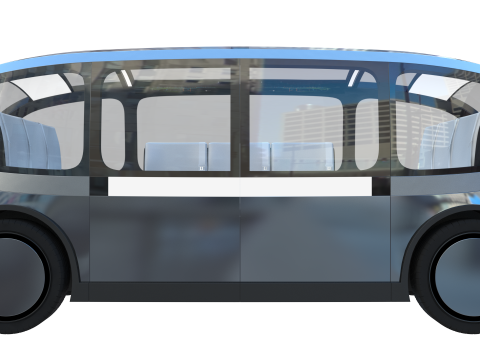 Self-Driving Taxi Shuttle 3D मॉडल