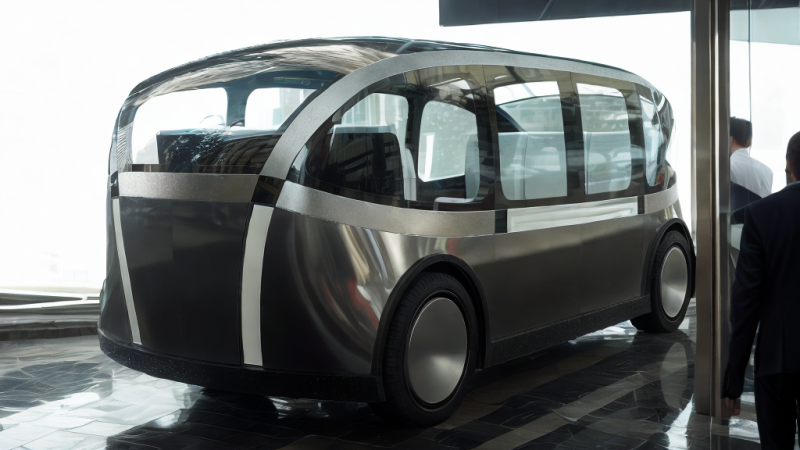 Self-Driving Taxi Shuttle 3D मॉडल .c4d .max .obj .3ds .fbx .stl .blend 