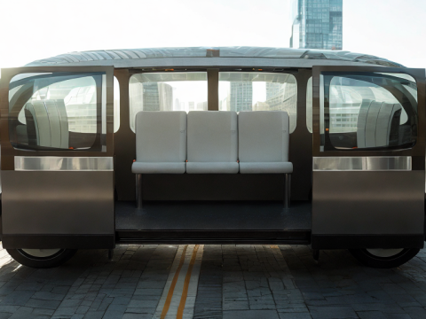 Self-Driving Taxi Shuttle 3D मॉडल