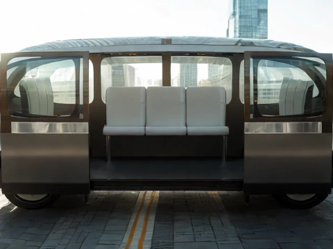 Self-Driving Taxi Shuttle 3D Model