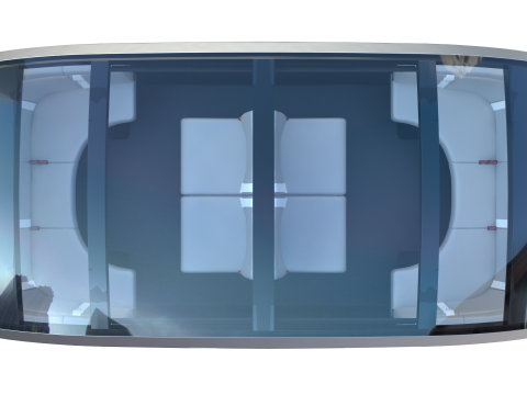 Self-Driving Taxi Shuttle 2 3D 모델