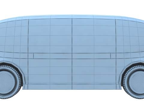 Self-Driving Taxi Shuttle 2 3D 모델