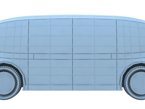 Self-Driving Taxi Shuttle 2 3D Model