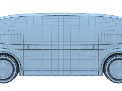 Self-Driving Taxi Shuttle 2 3D 모델