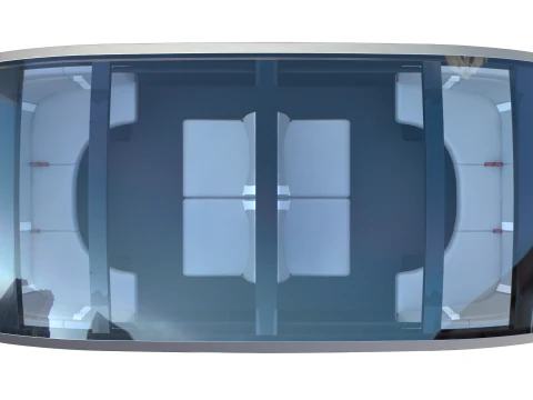 Self-Driving Taxi Shuttle 2 3D Model