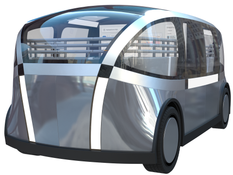 Self-Driving Taxi Shuttle 3 3Dモデル