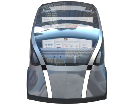 Self-Driving Taxi Shuttle 3 3Dモデル
