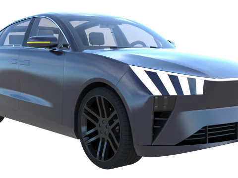 EV SUV black 3D Model