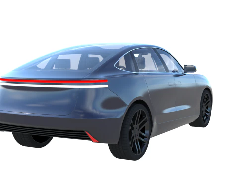 EV SUV black 3D Model