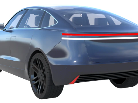 EV SUV black 3D Model