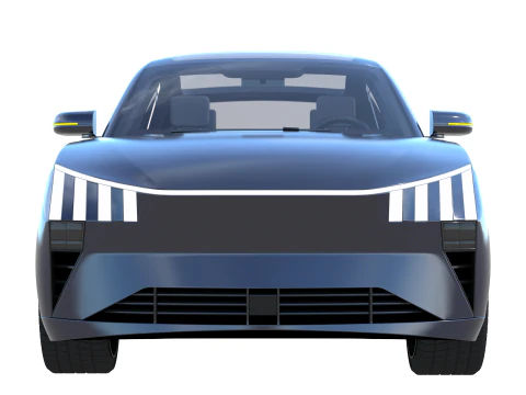 EV SUV black 3D Model